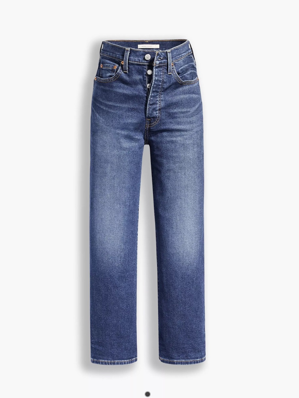 Levi's Ribcage Straight Ankle Jeans - Blue Denim